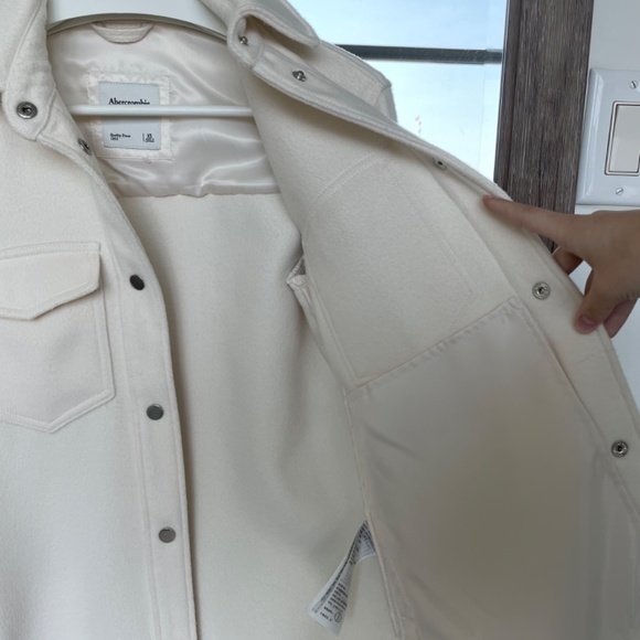 Shirt Jacket Abercrombie & fitch (cream) - Picture 3 of 13